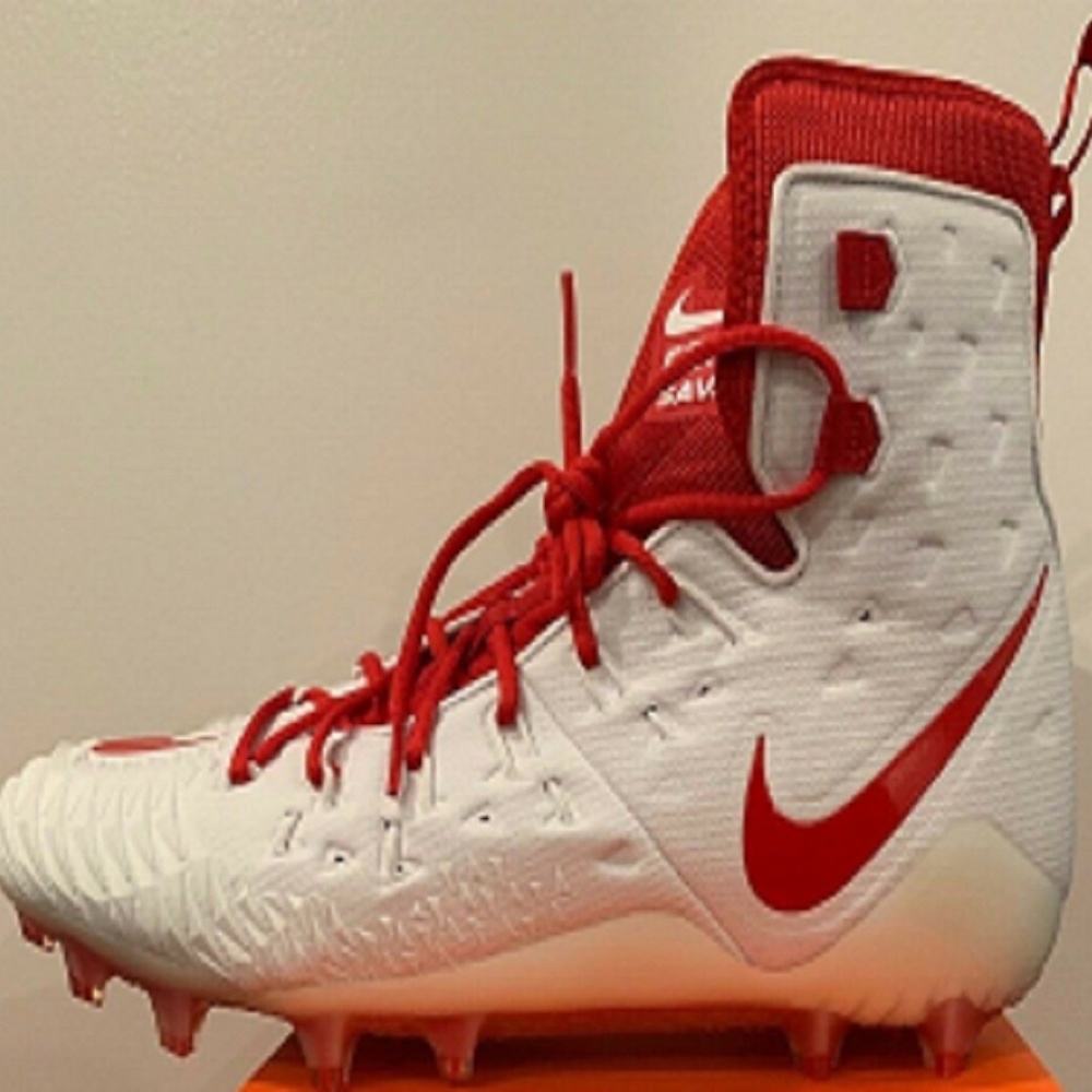 NIKE SAVAGE FORCE ELITE TD RED WHITE MEN FOOTBALL CLEATS NEW